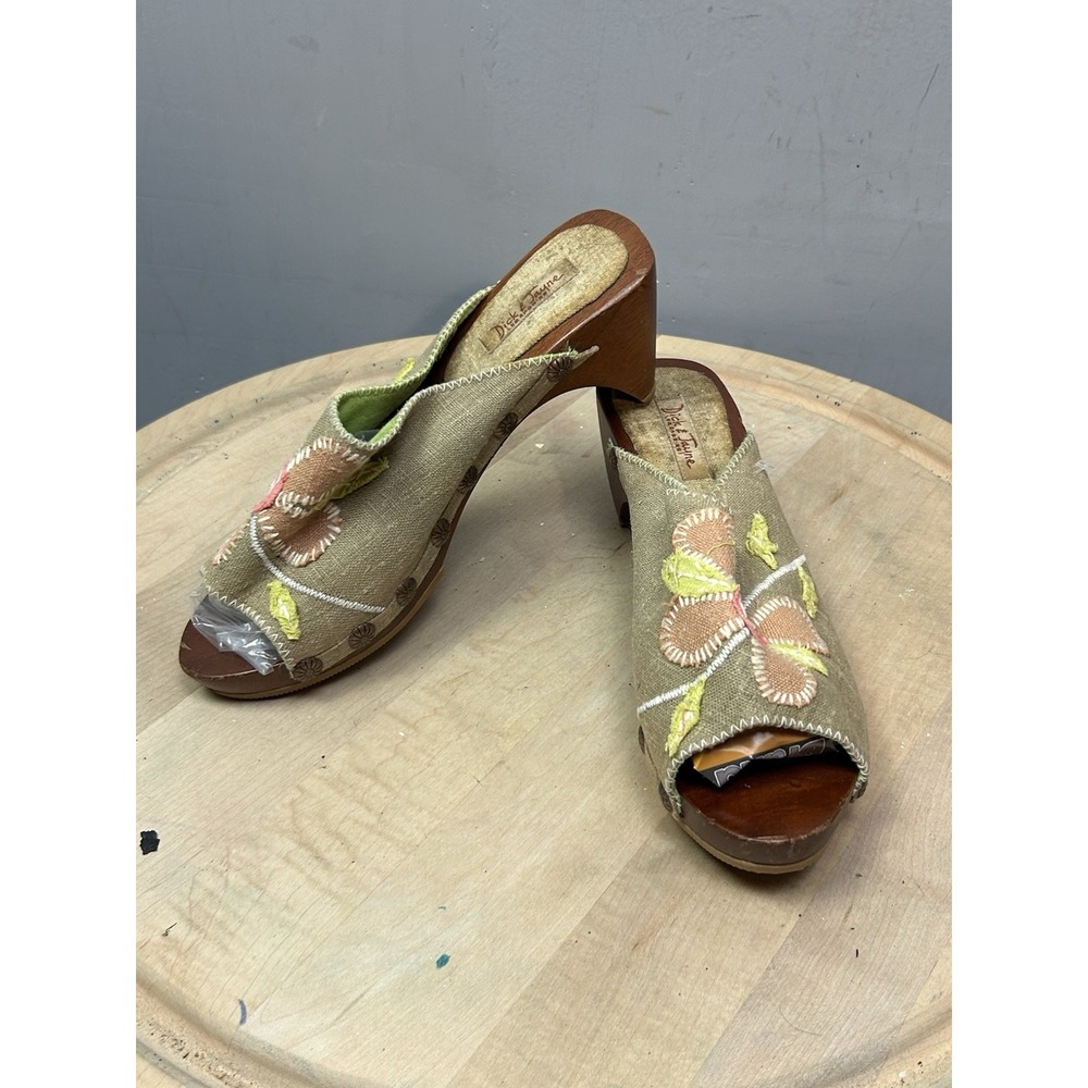 Dick And Jayne Los Angeles Vintage Heels Size‎ 8 Embroidered Boho Studded